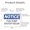 Signmission Fuel Pump Shutoff Below, 10 in W x Rectangle, Aluminum OS-2PACK-NS-A-710-L-12938 - alternate 2